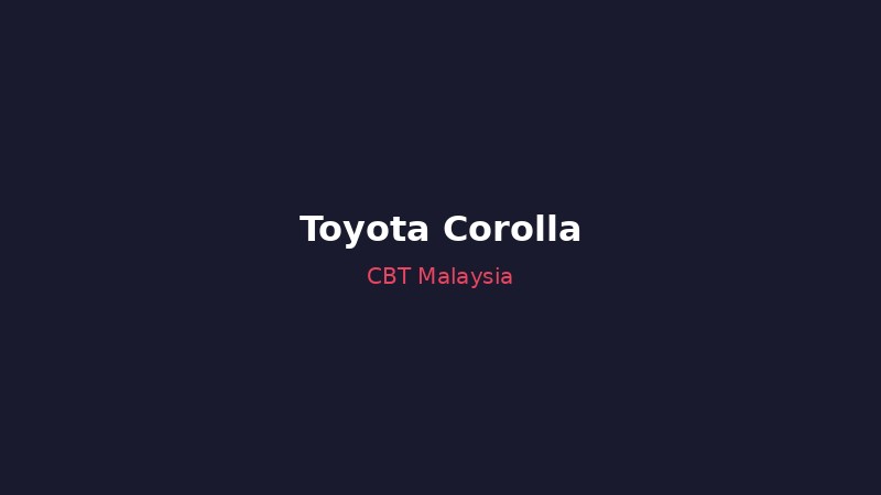 Toyota Corolla - World's Top Selling Nameplate